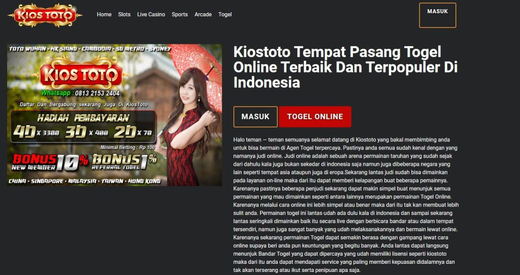 tempat pasang togel online